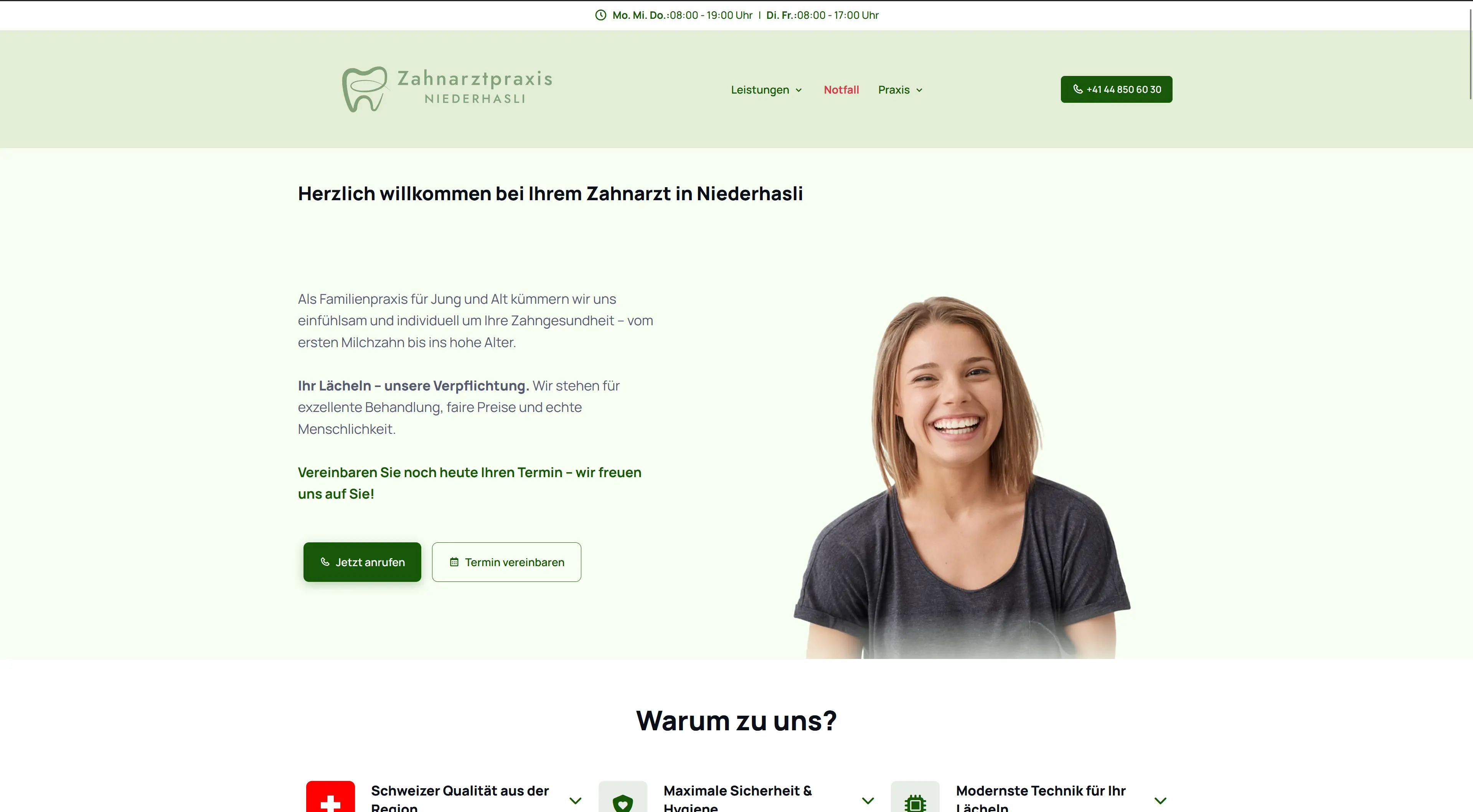 Referenzprojekt: Zahnarzt Niederhasli - Kovro Systems